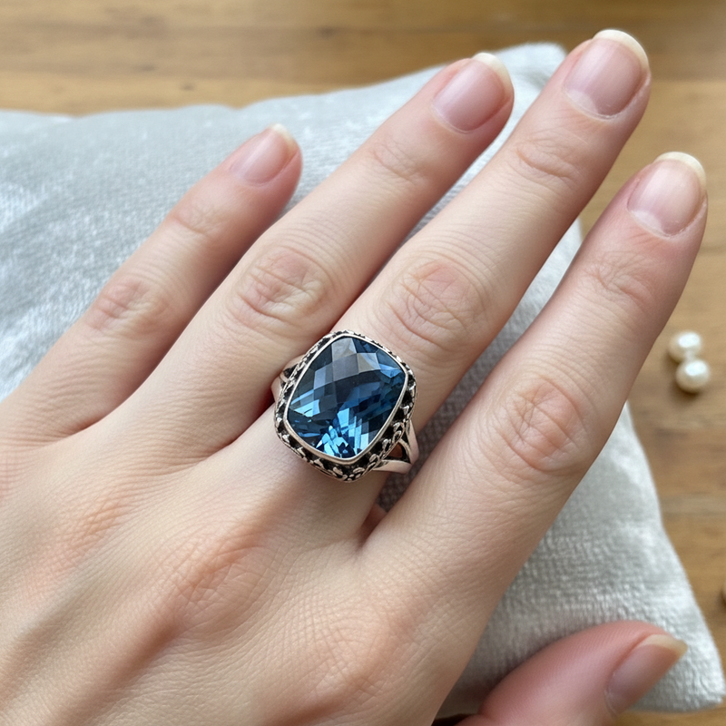 SS Labradorite ring Sapp
