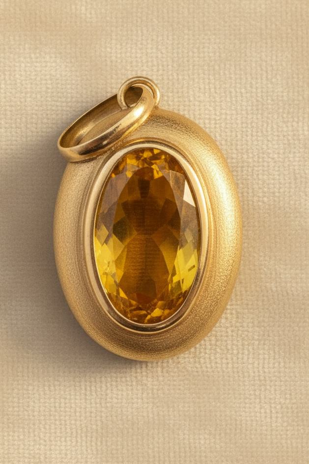 18k Citrine Pendant