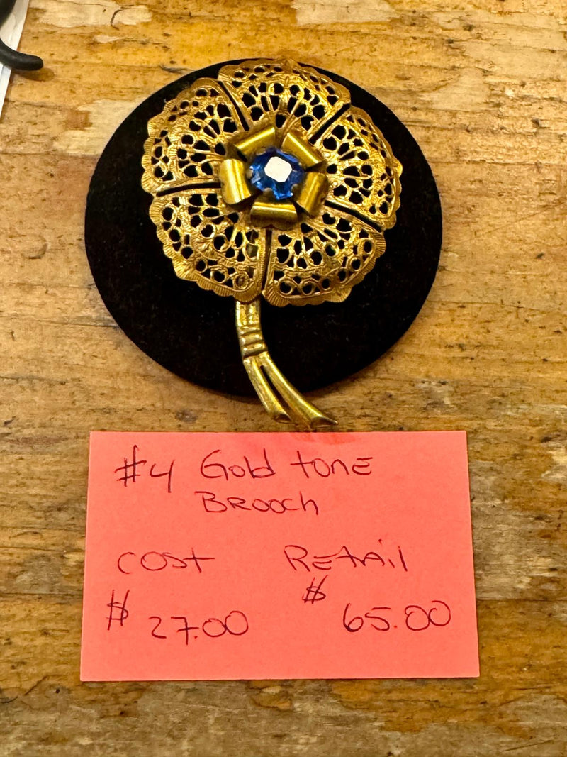 Gold tone Brooch