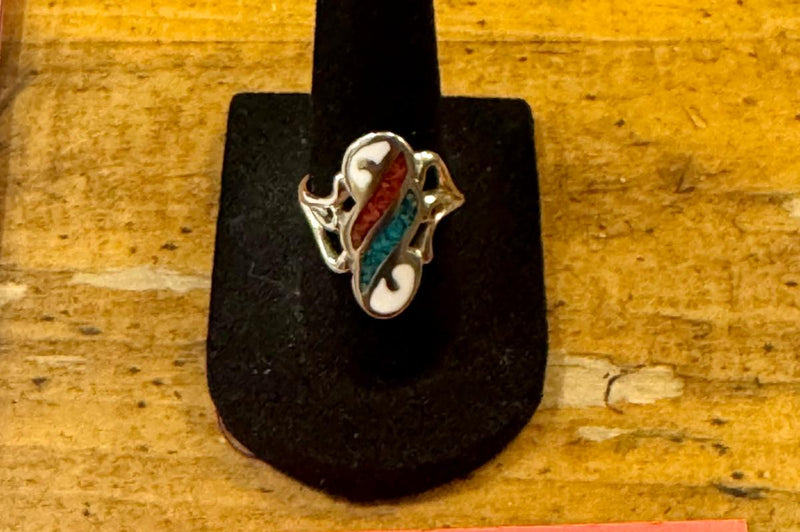 Costume Turq and Coral ring