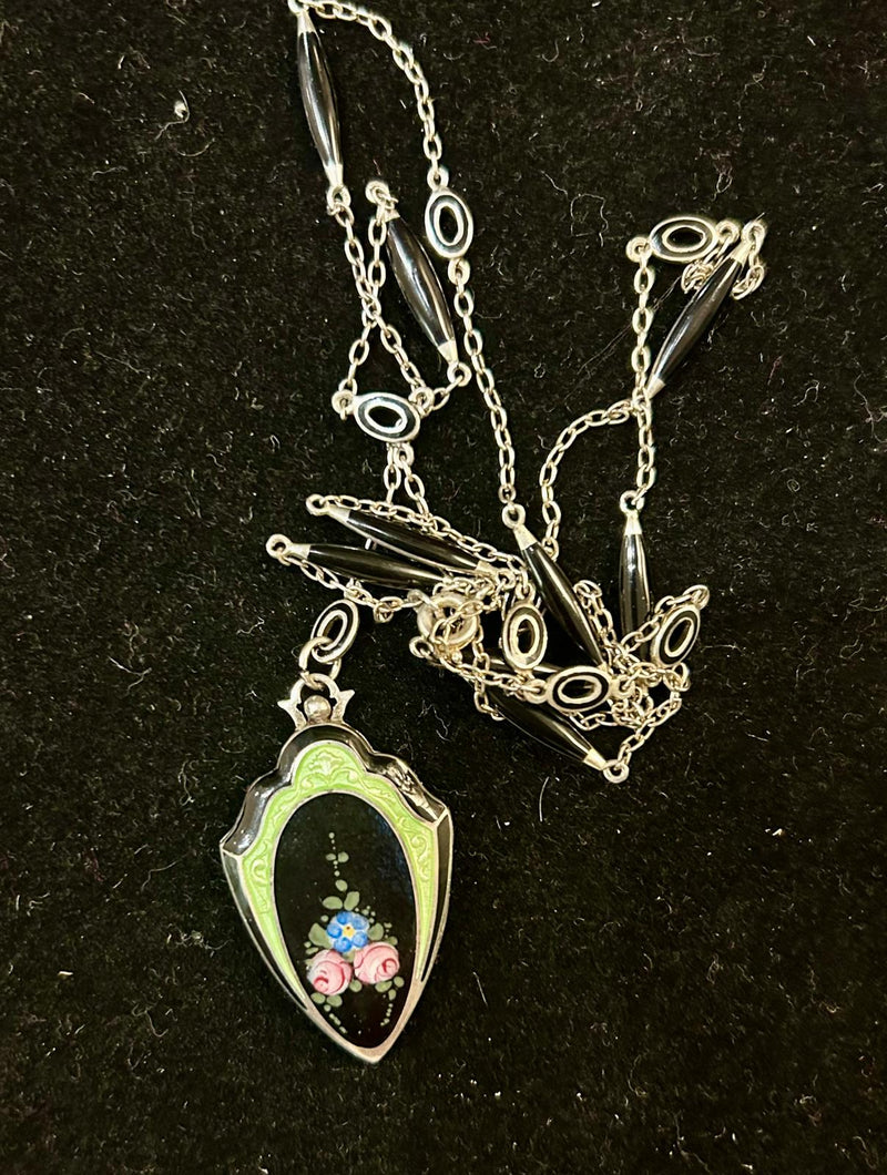 SS Enamel locket 1930's