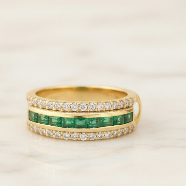 Multi Color Changeable Ring – 14K Yellow Gold