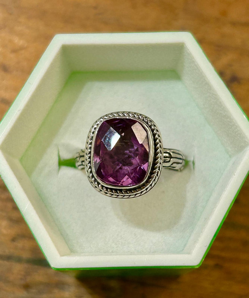 SS Amethyst ring