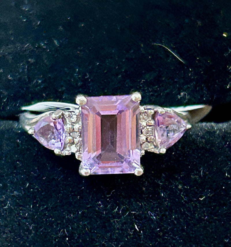 SS Amethyst ring