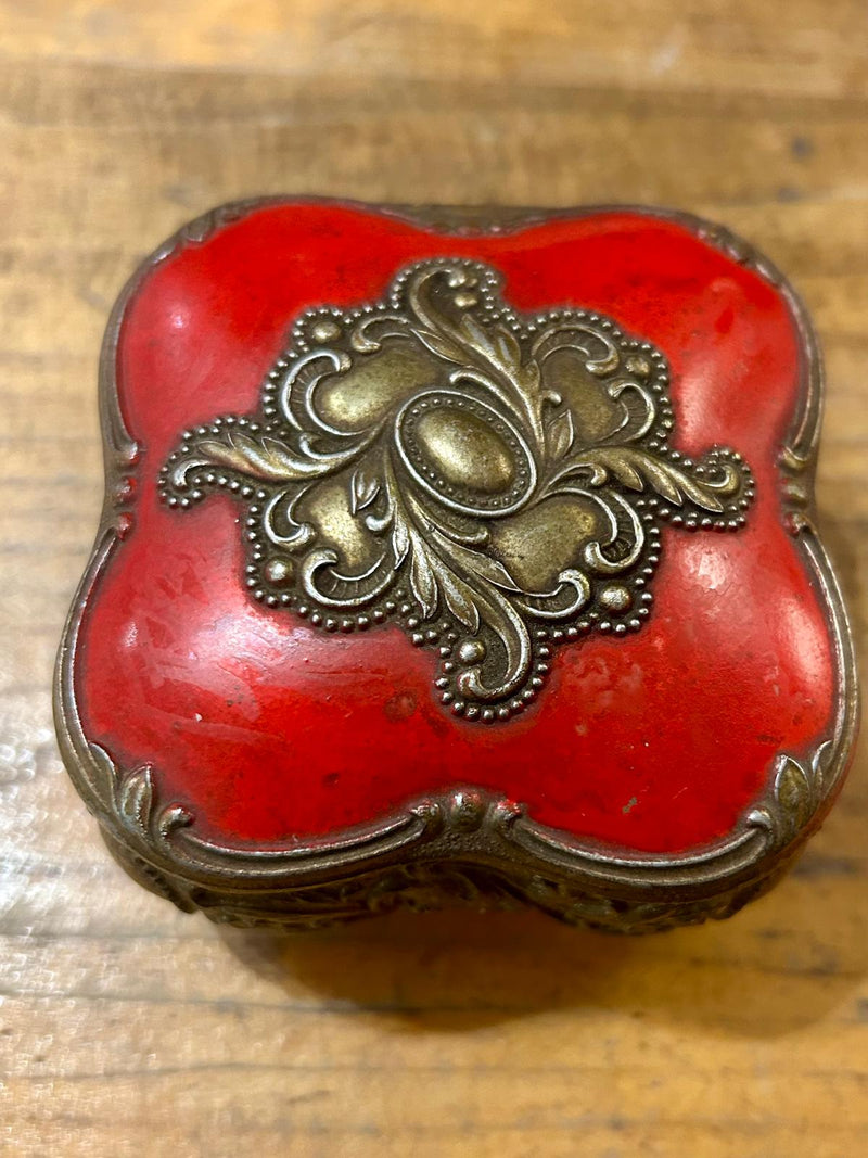 Vintage Red trinket box Japan
