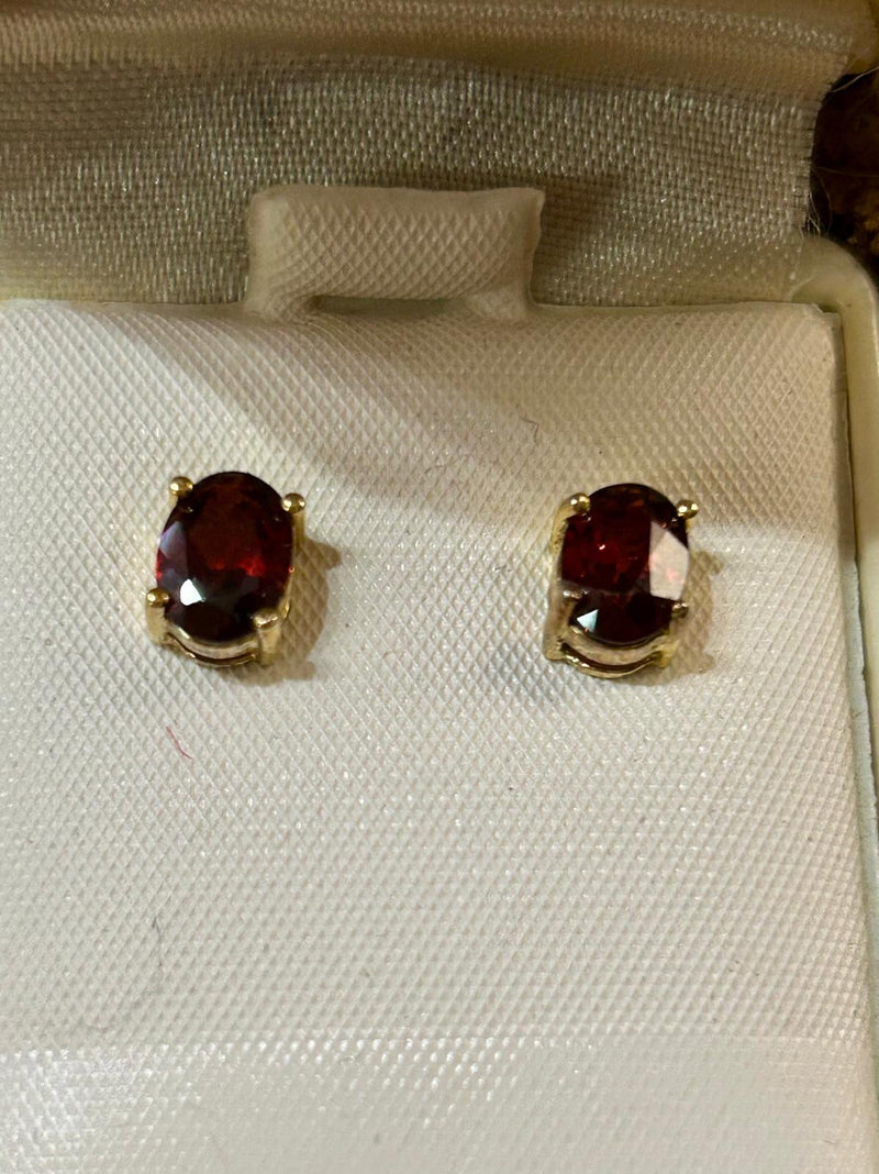 SS Garnet Earrings