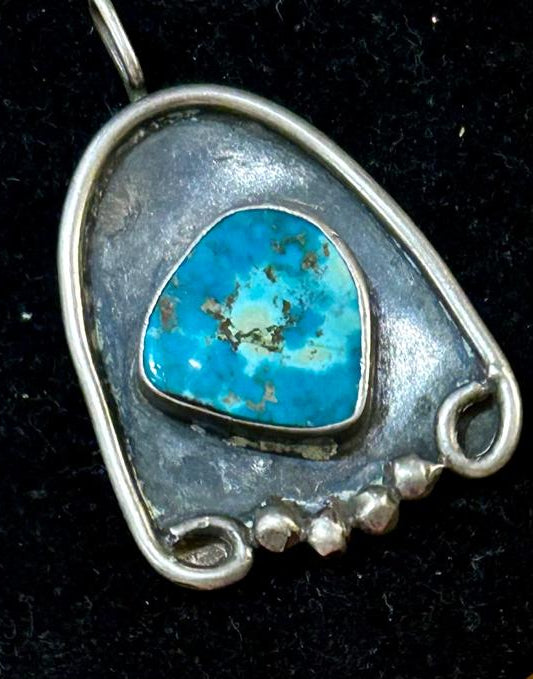 Vintage Sterling Silver and Turquoise pendant