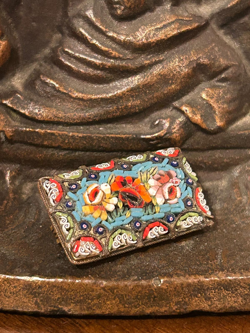 Vintage Micro mosaic pin Italy