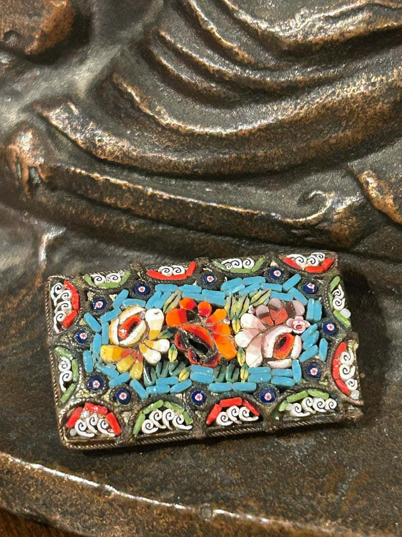 Vintage Micro mosaic pin Italy