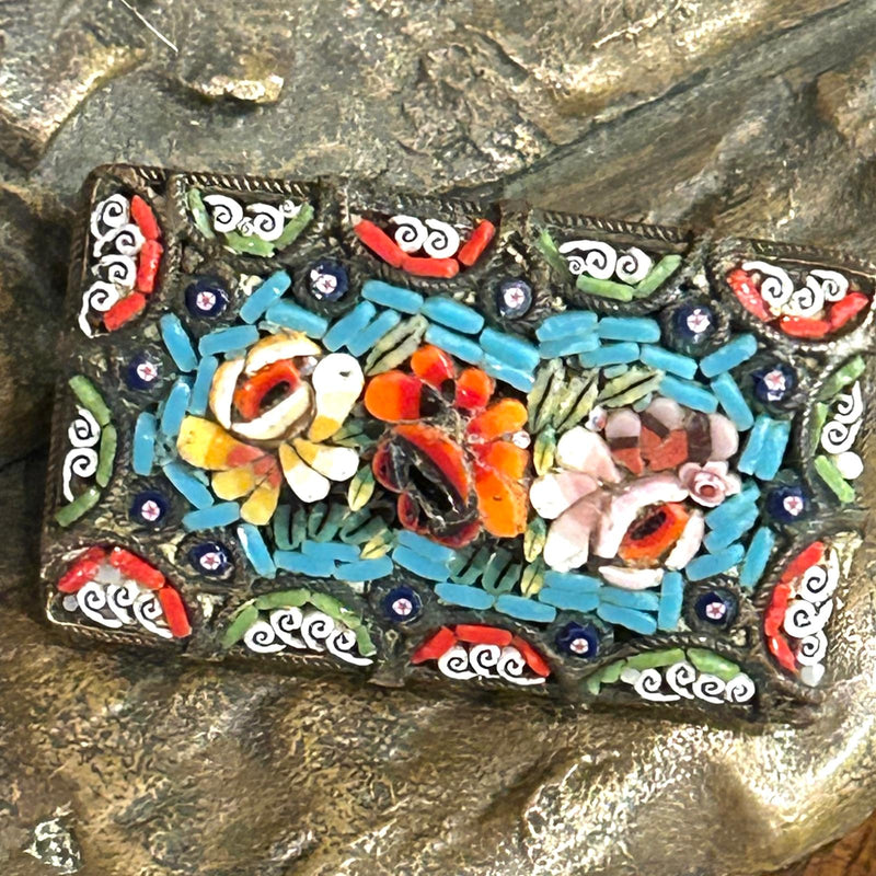 Vintage Micro mosaic pin Italy
