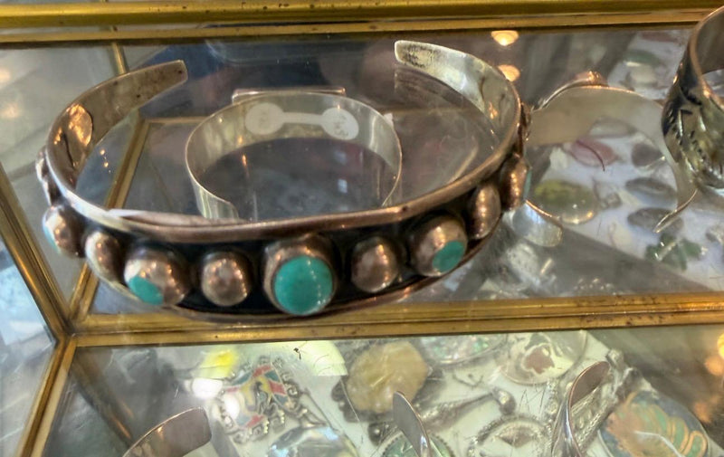 Sterling Silver Turquoise cuff made in mexico