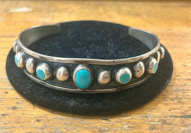 Sterling Silver Turquoise cuff made in mexico