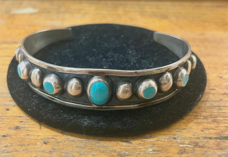 Sterling Silver Turquoise cuff made in mexico