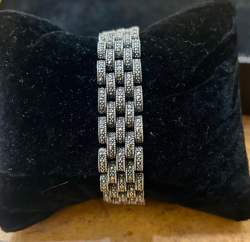 Vintage Sterling Marcasite Bracelet
