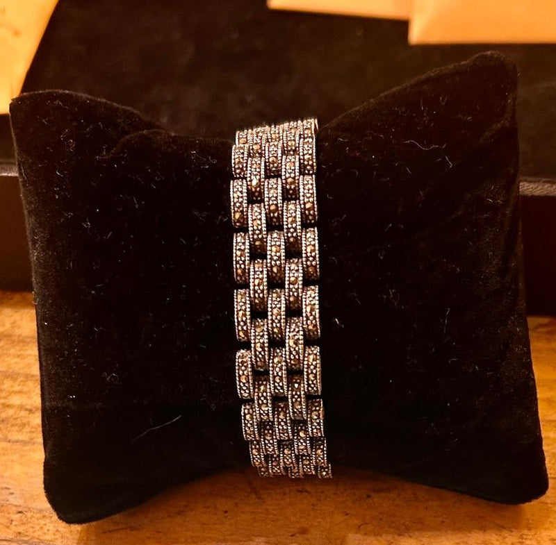 Vintage Sterling Marcasite Bracelet