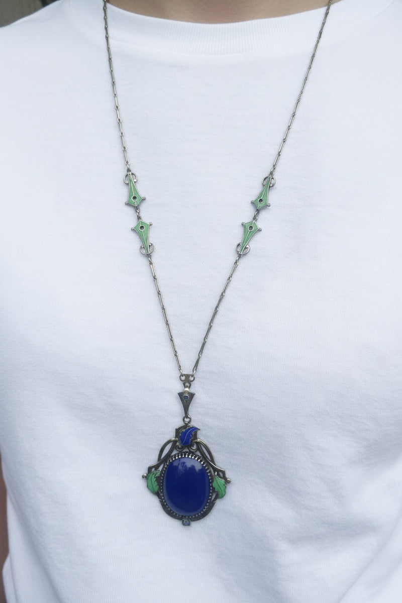 Art Deco Enamel Neck