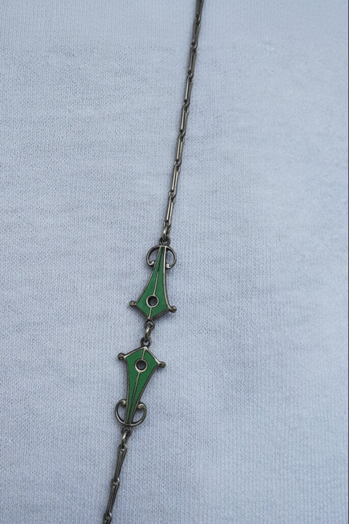 Art Deco Enamel Neck