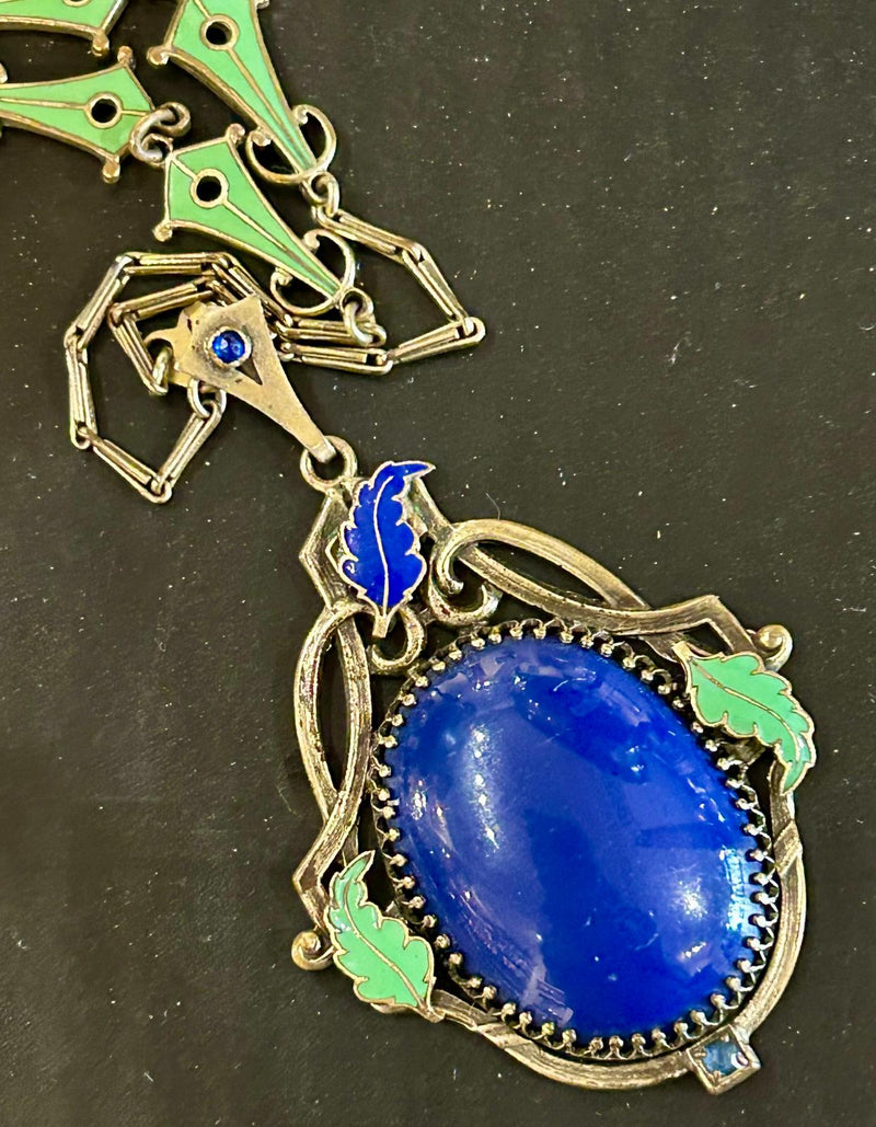 Art Deco Enamel Neck
