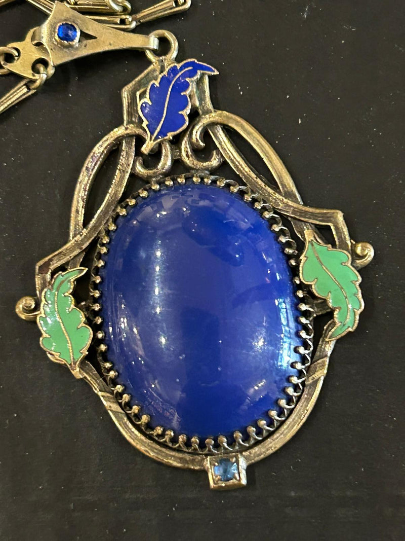 Art Deco Enamel Neck