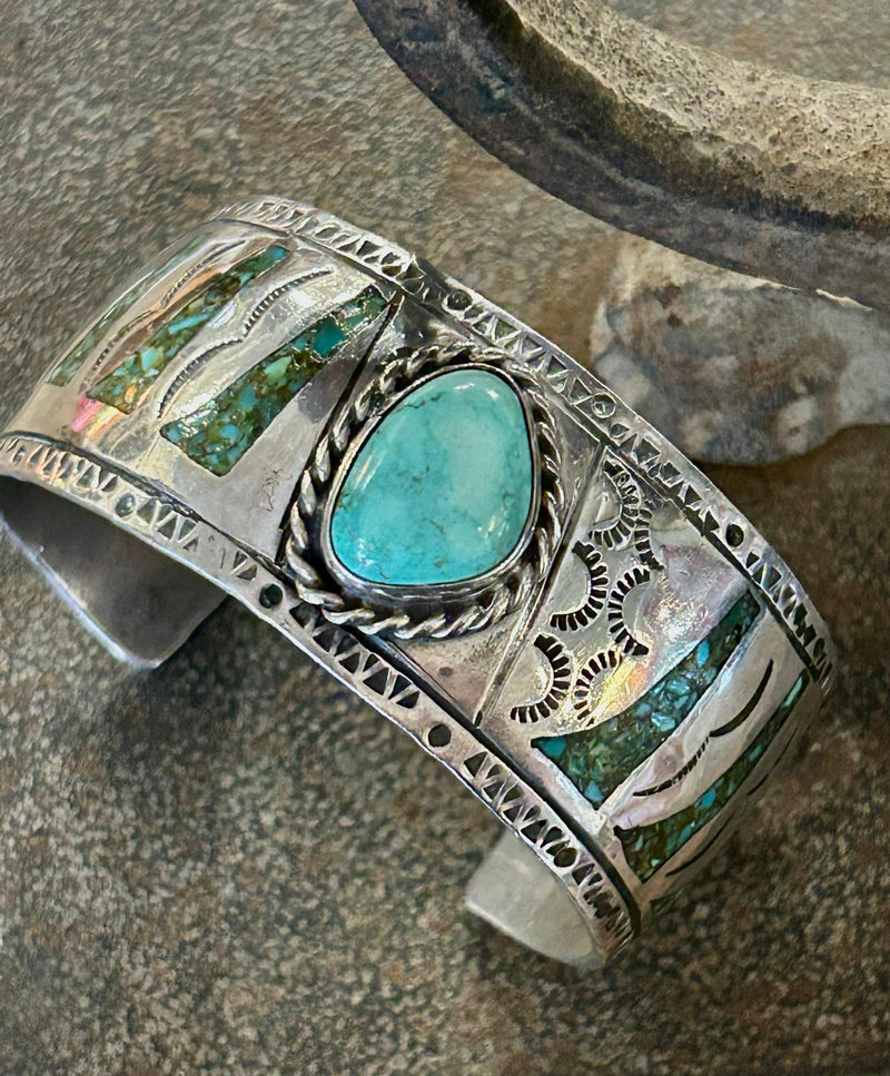 Sterling Silver Crushed Turquoise