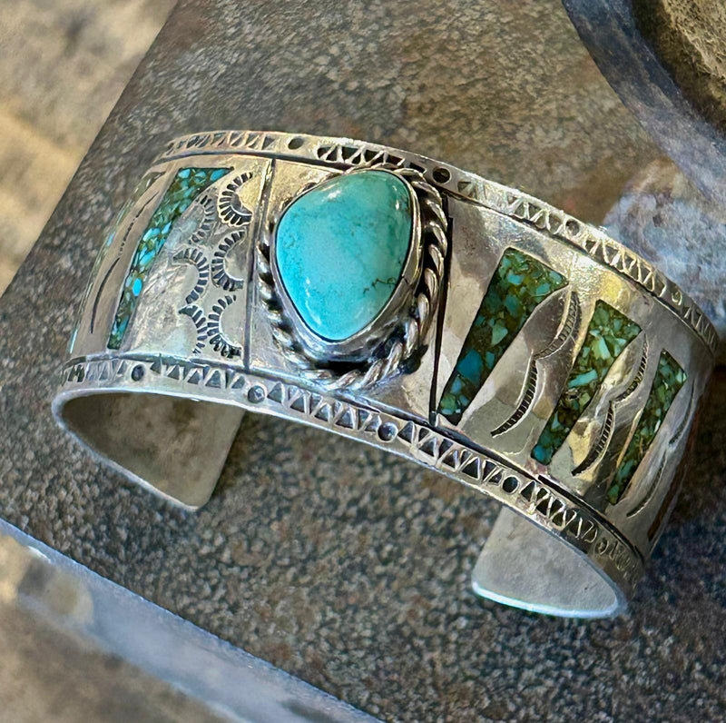 Sterling Silver Crushed Turquoise