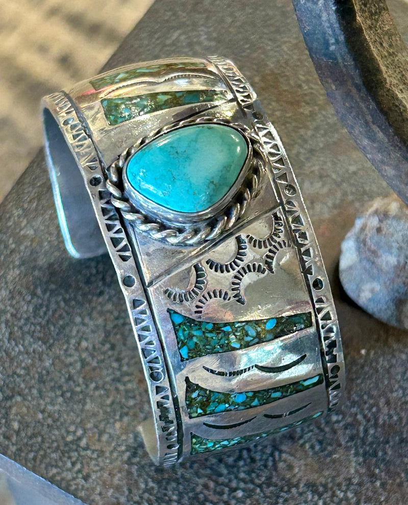 Sterling Silver Crushed Turquoise