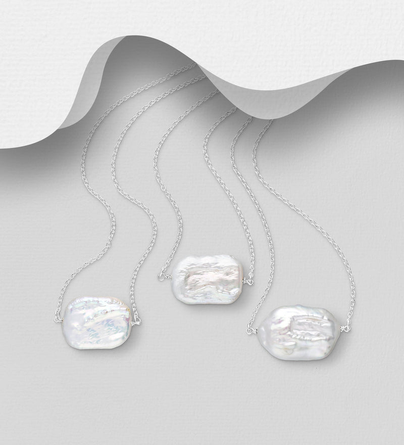 Sterling Silver Necklace with Freshwater Pearls (16½ - 18" Adjustable)