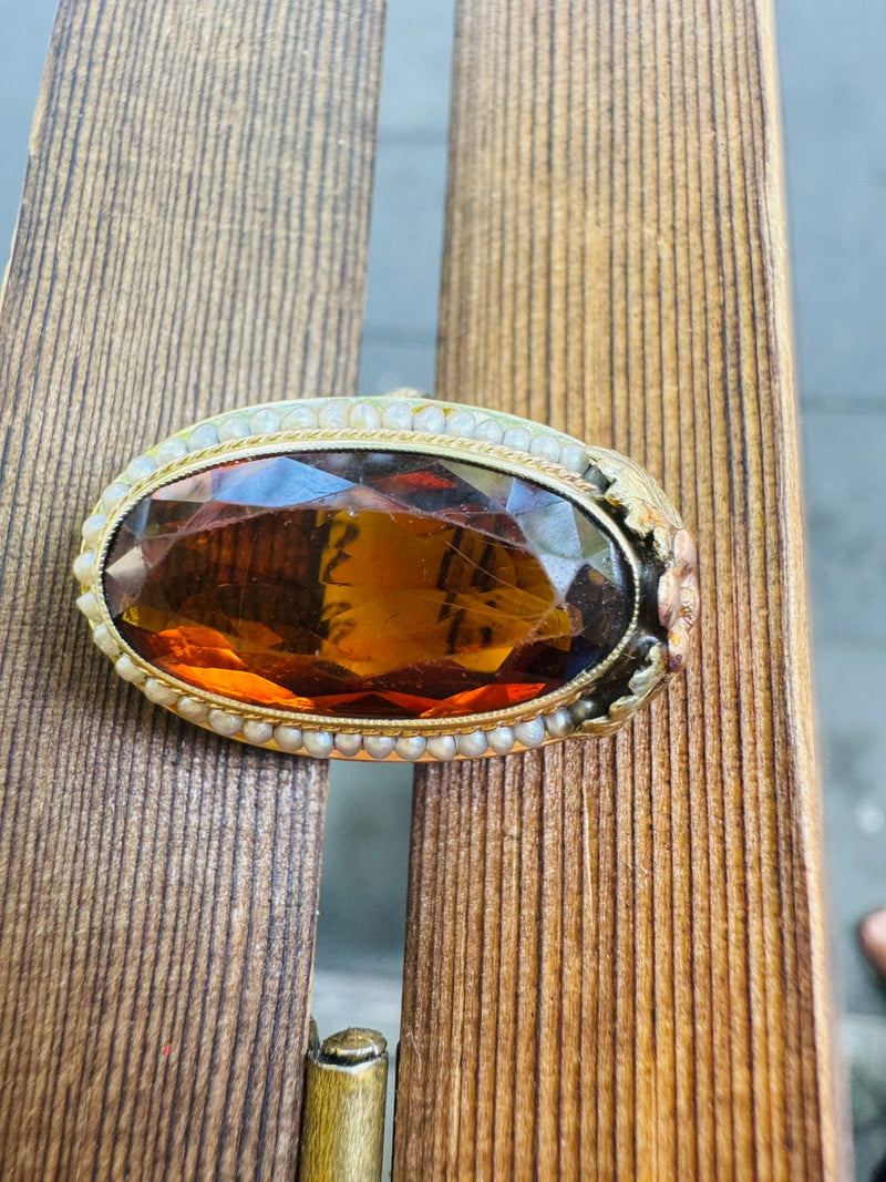 14K Mandarin Citrine Ring