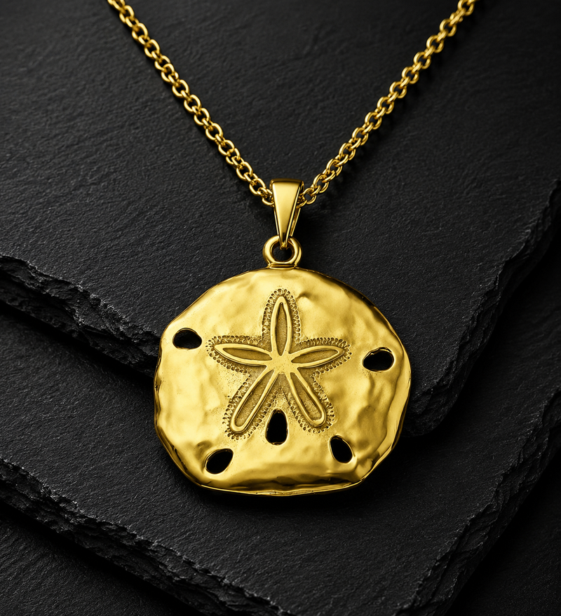 18K Gold-Plated Sterling Silver Sand Dollar Pendant