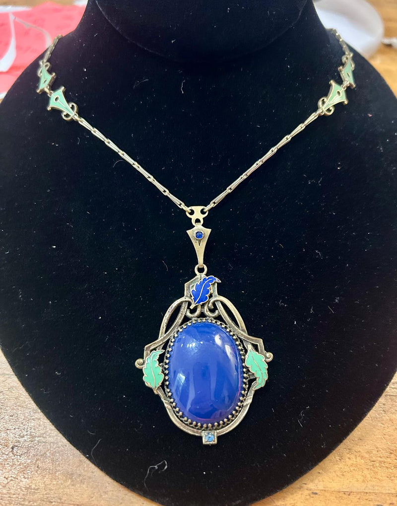 Art Deco Enamel Neck