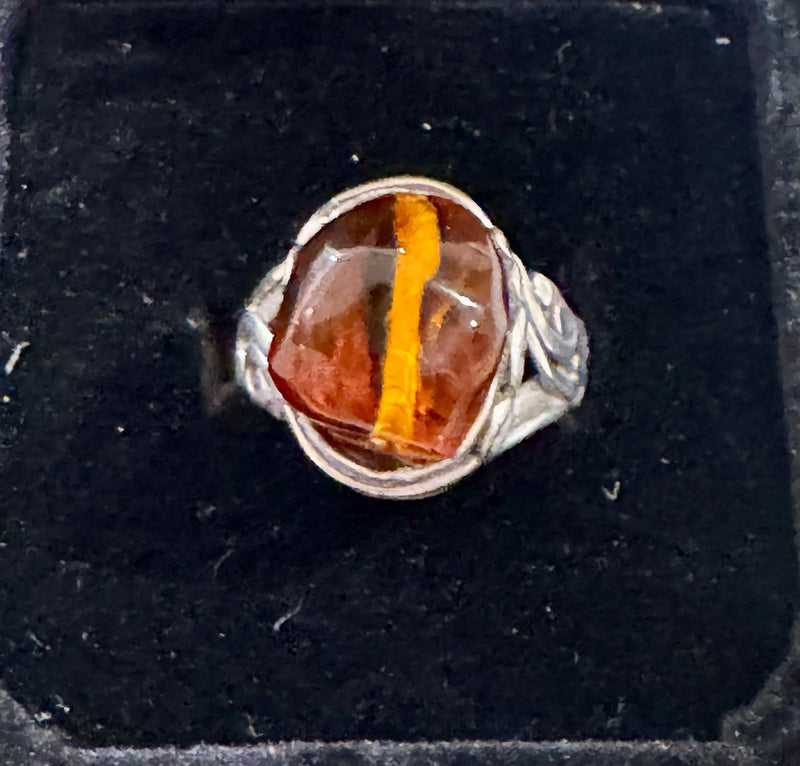 SS Amber Ring