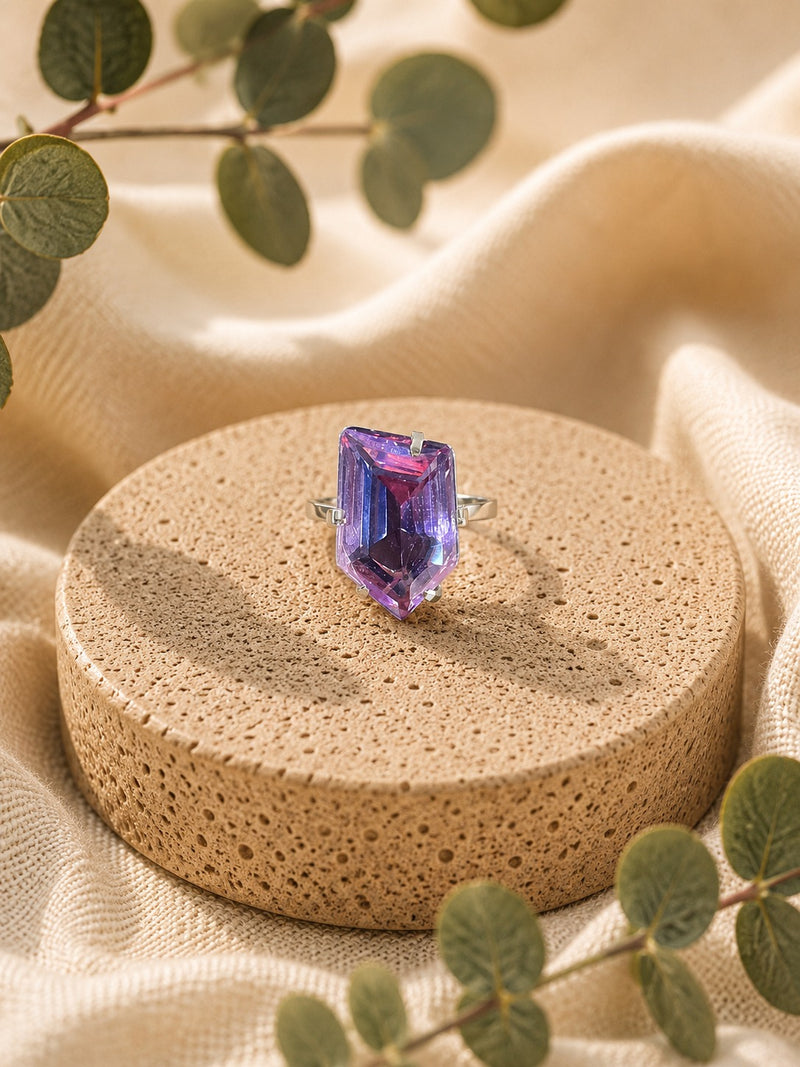 Sterling Silver Vintage Amethyst Ring