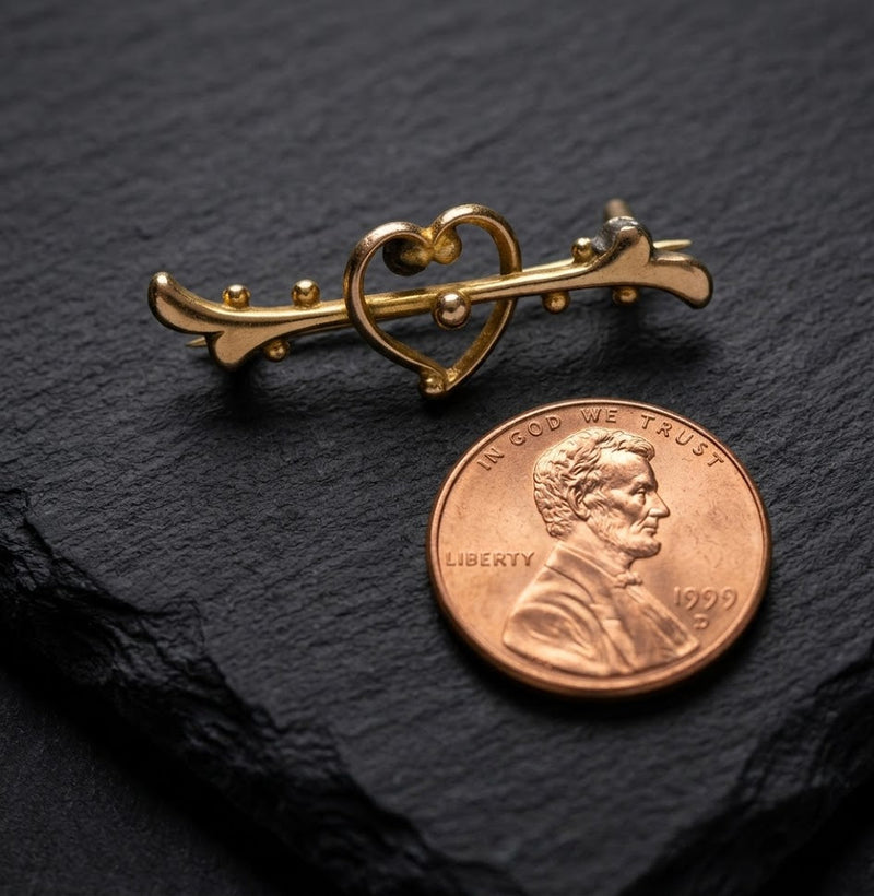 Victorian Gold Filled Bar Pin Brooch