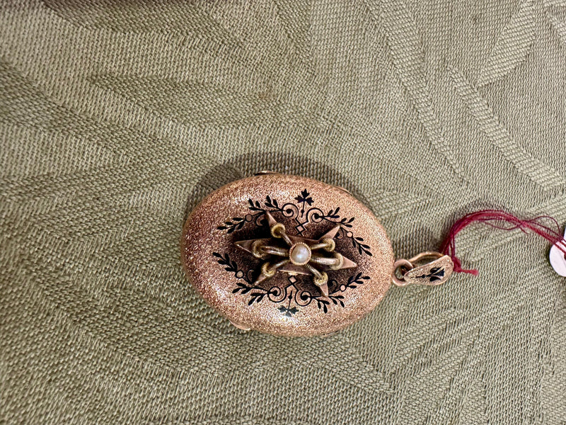 10K Victorian Enamel Locket
