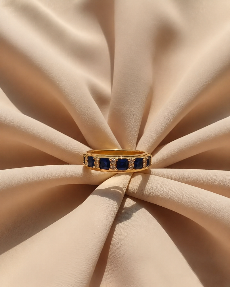 Sapphire Harmony Ring – 14K Gold
