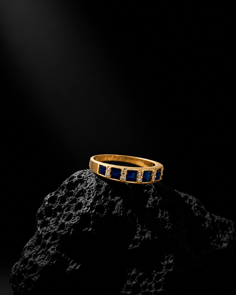 Sapphire Harmony Ring – 14K Gold