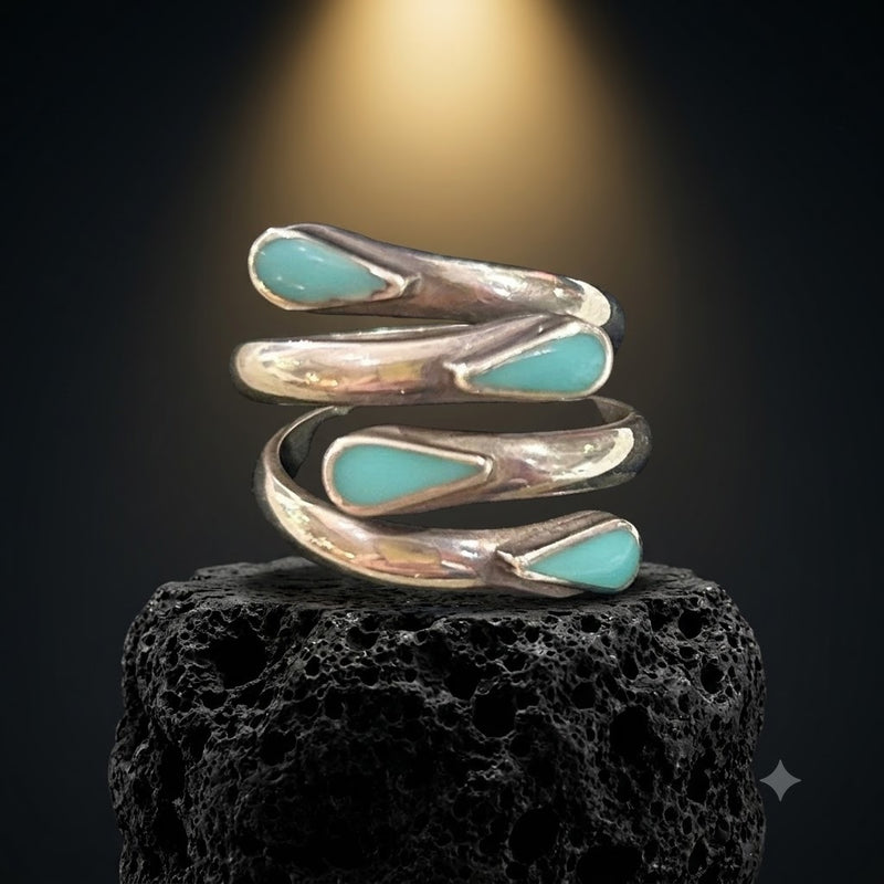 Sterling Silver Turquoise Wrap Ring