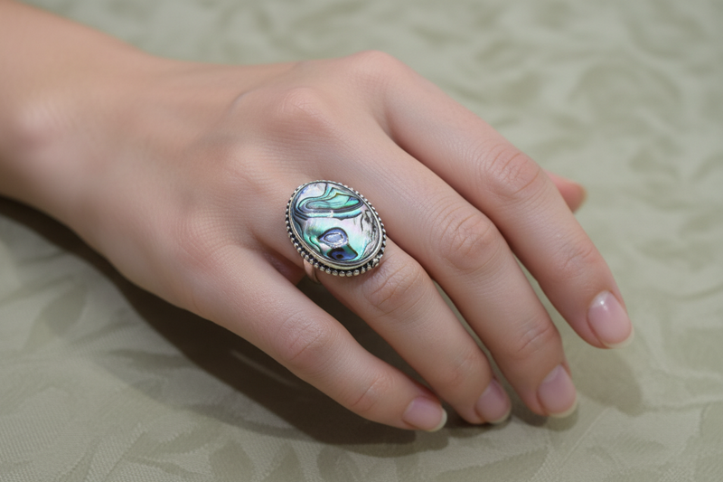 SS Large Abalone Ring
