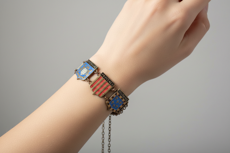 Vict G.F. Bracelet w/ Raised Links