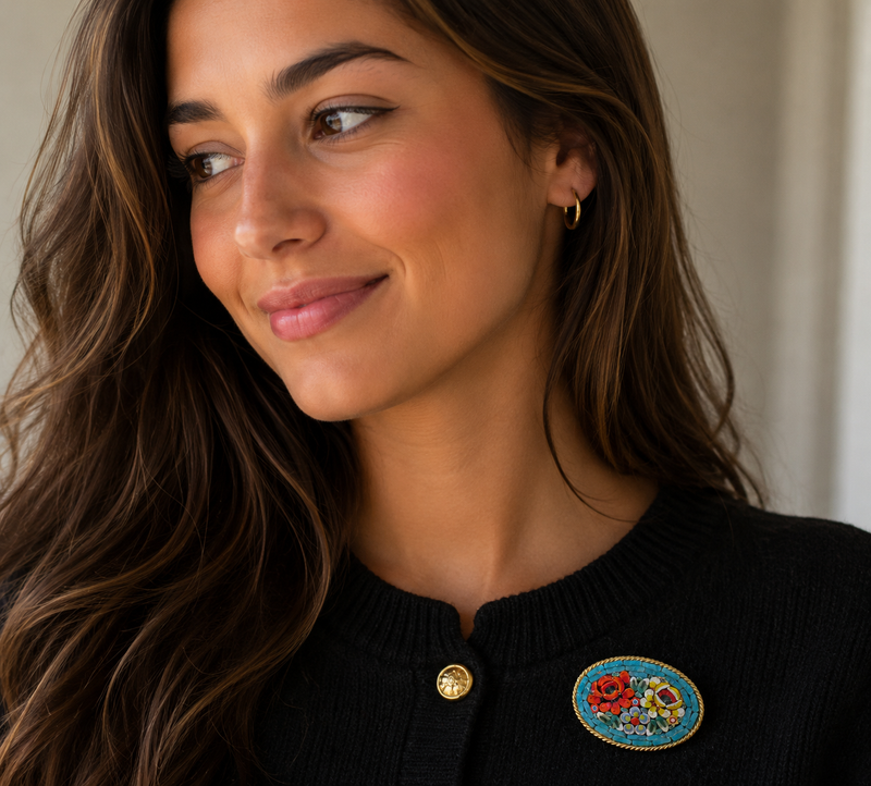 Micro mosaic pin
