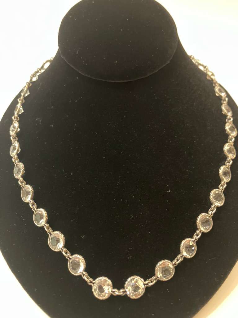 Art Deco crystal Neck Sterling