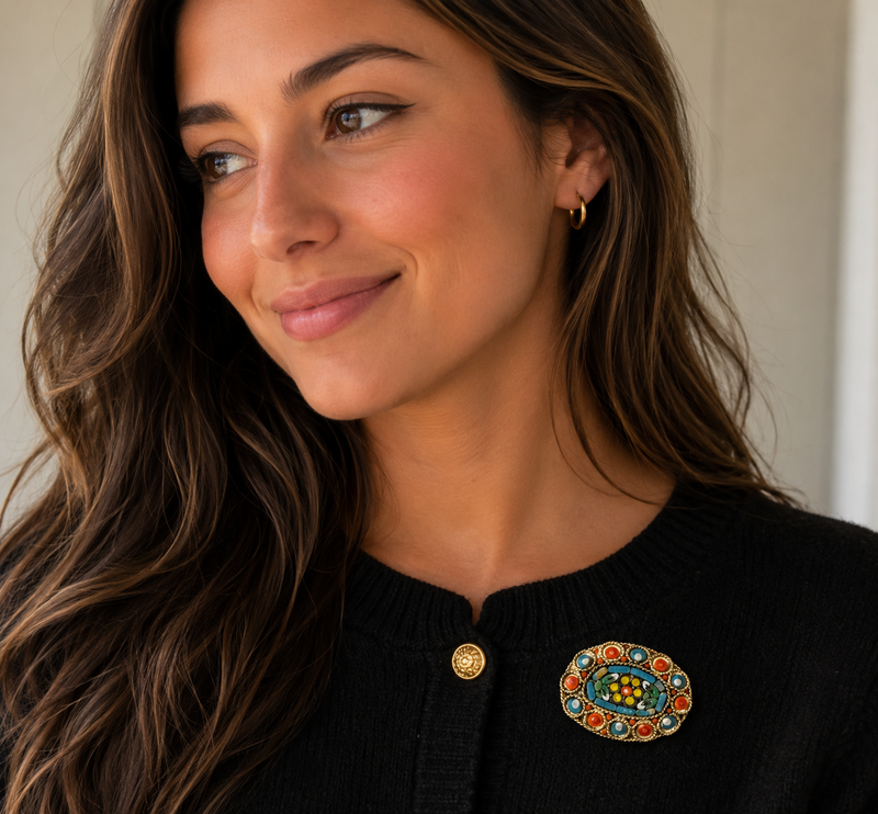 Micro mosaic pin