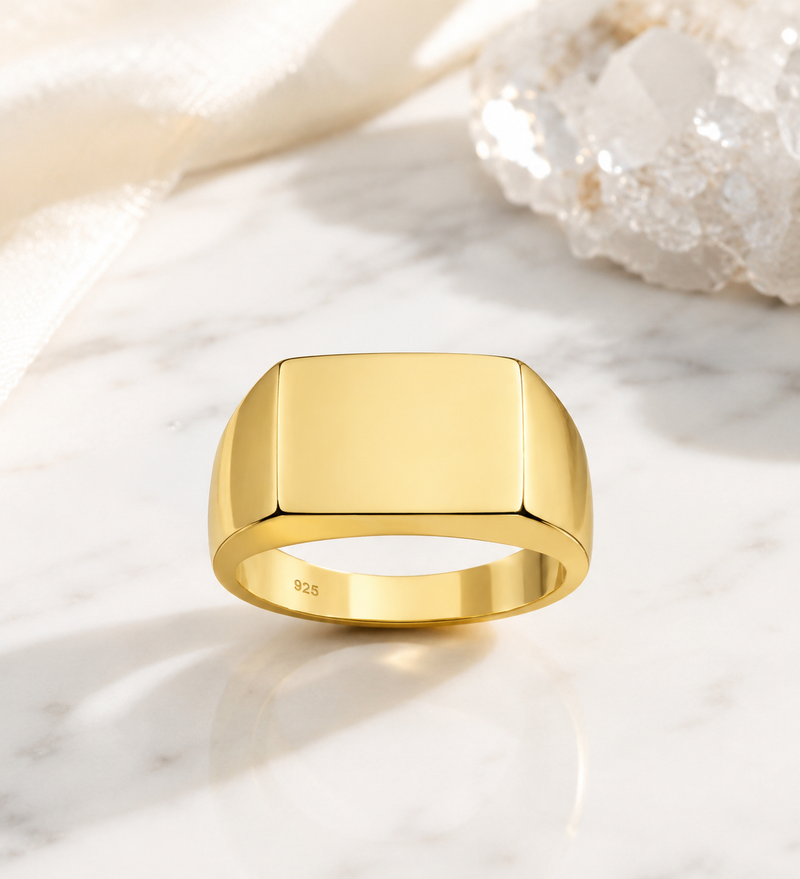 Emerald & Orange Sapphire Sterling Silver Ring with 22K Gold Plating