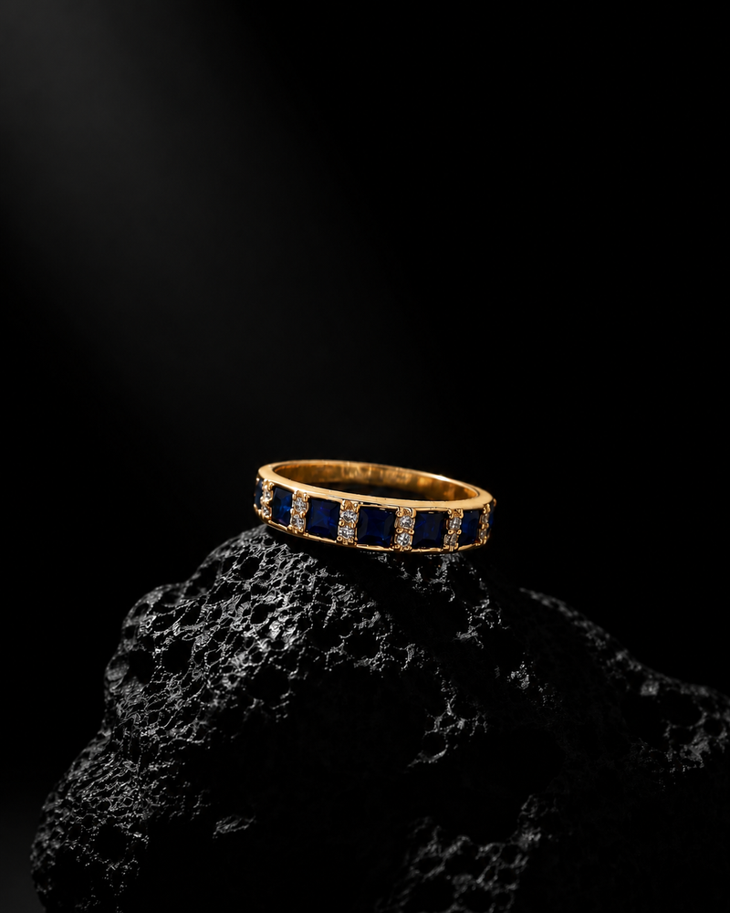 Sapphire Harmony Ring – 14K Gold
