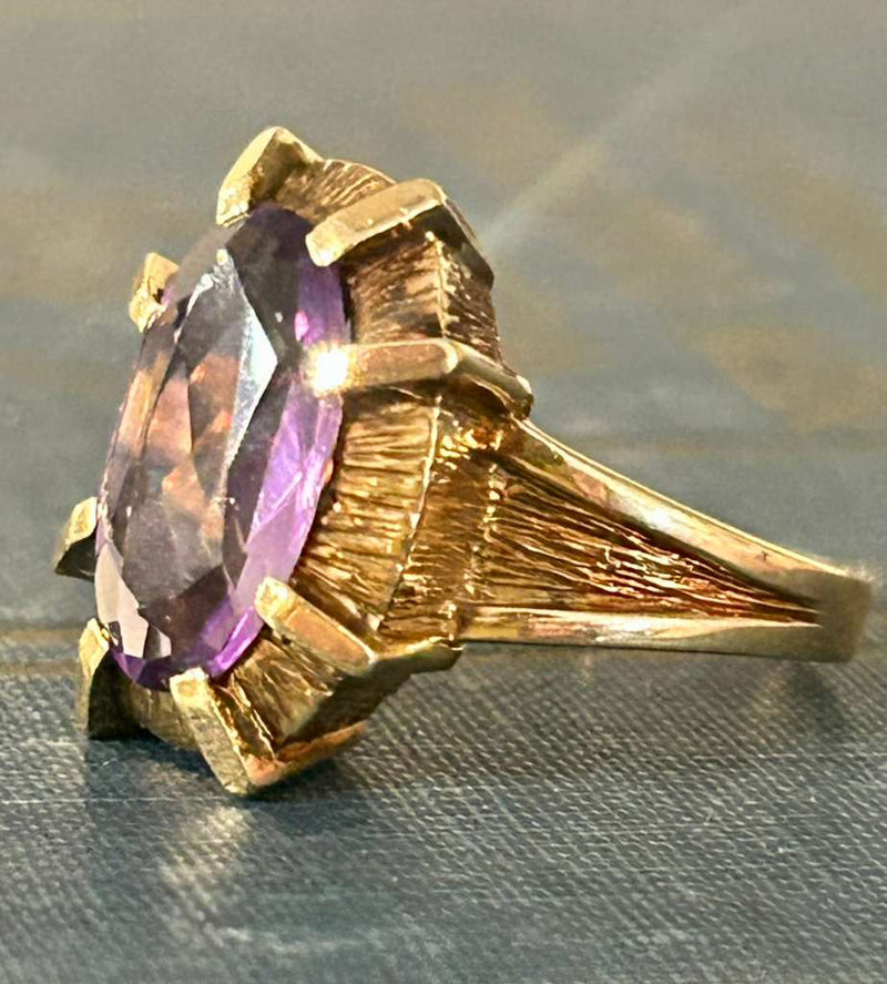 18K Amethyst Victorian Ring (CY3190EX)