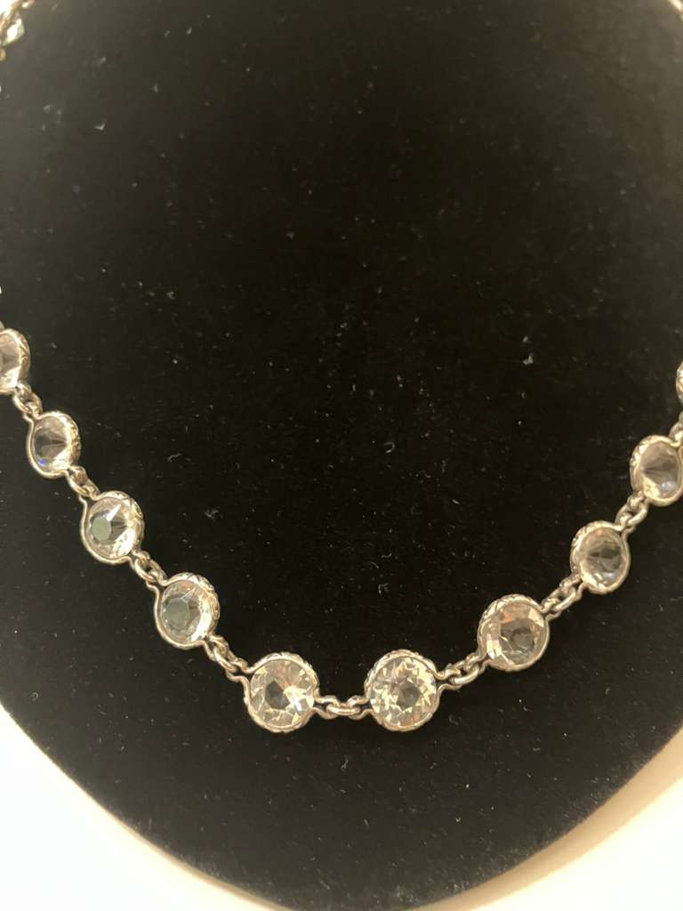 Art Deco crystal Neck Sterling