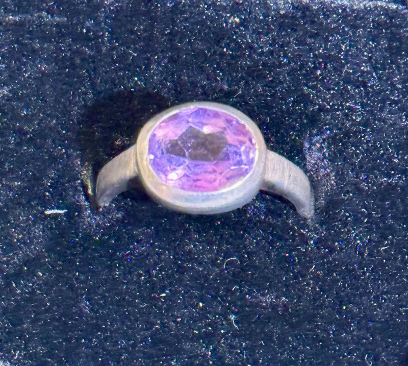 SS Amethyst Oval Ring