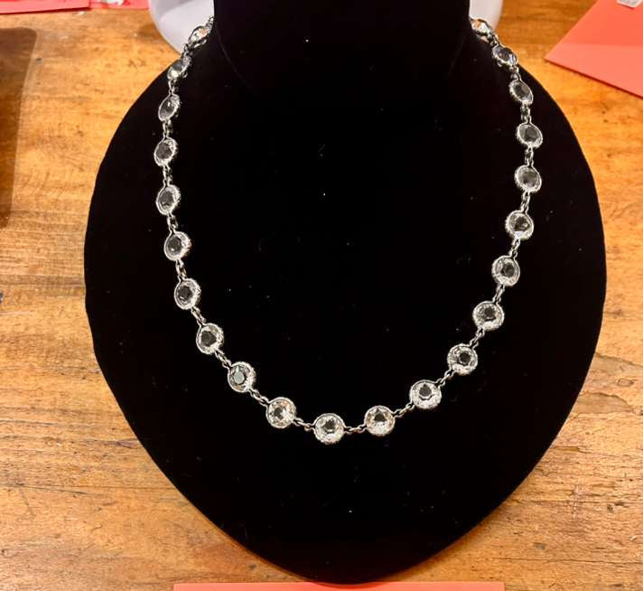 Art Deco crystal Neck Sterling
