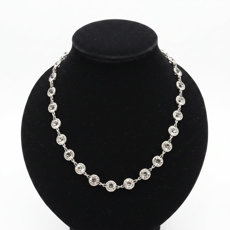Art Deco crystal Neck Sterling