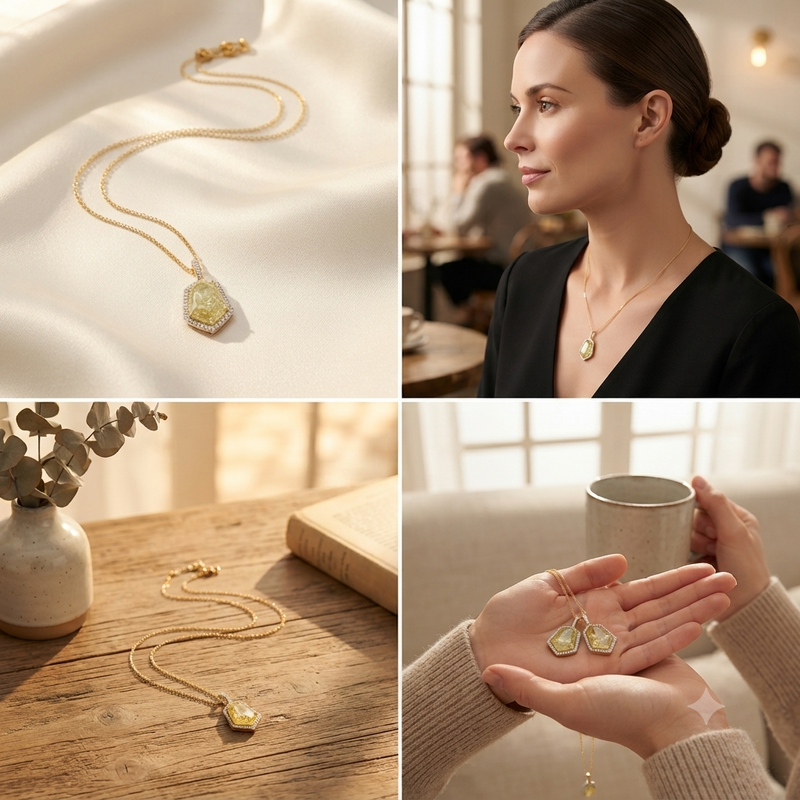 14K gold and sterling silver necklace